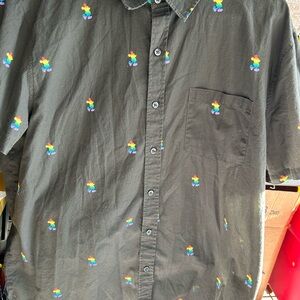 Disney Store Mickey Mouse Pride Short-sleeved Shirt For Adults size xl as is